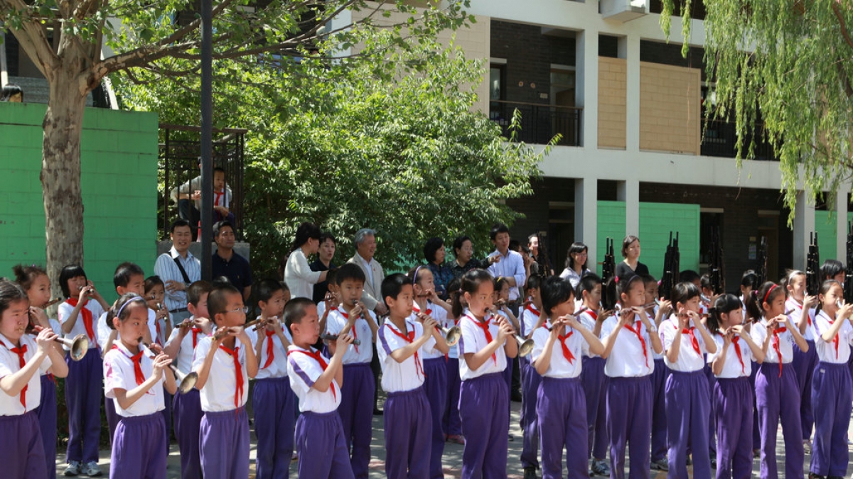 北京市学生金帆艺术团专家来清华附小开展评审工作