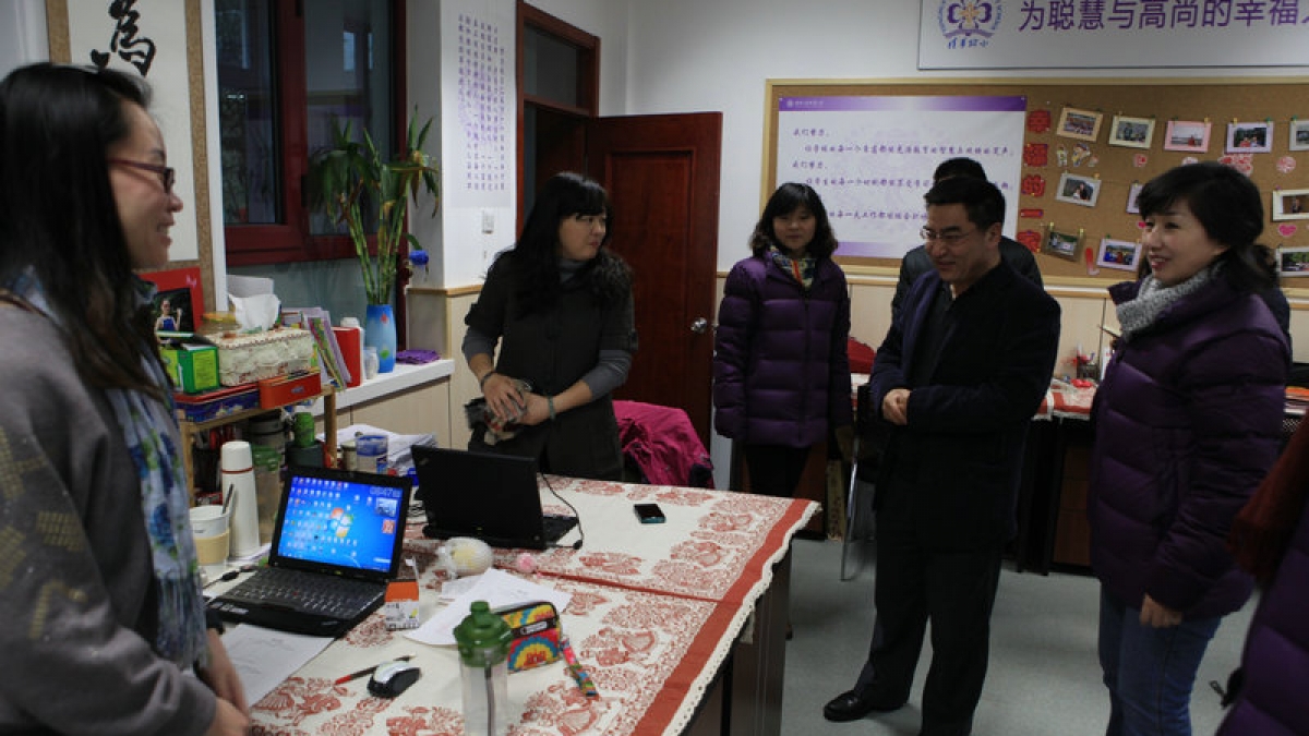 朝阳区教委副主任姜继为来我校考察交流