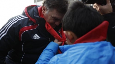 中国足协中国之队访问清华附小