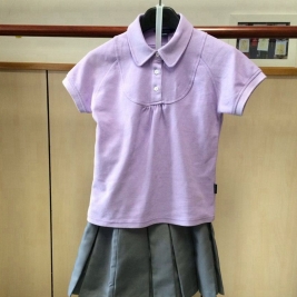 夏季新校服:紫色POLO T恤(女)